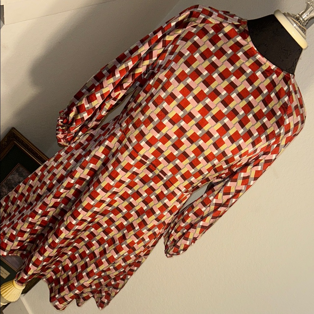 Traffic People Multicolored Geometric Dress